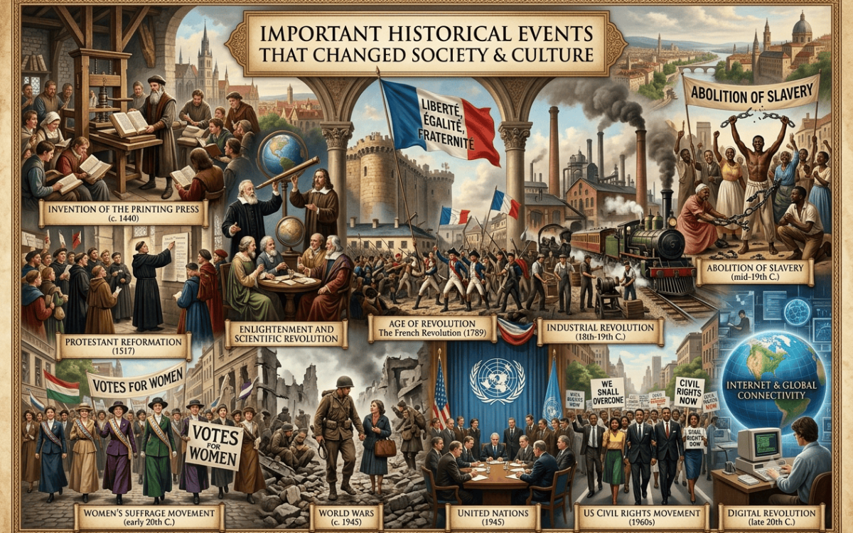Important Historical Events That Changed Society and Culture